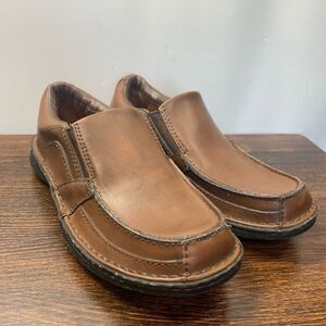 Streetcars Carrera Men's Round Toe Slip-On Leather Casual Shoes Brown Size 8.5M